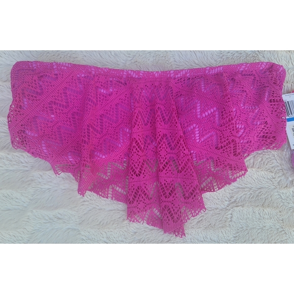 NEW Hula Honey Crochet Flounce Bandeau Bikini Top - Picture 4 of 16